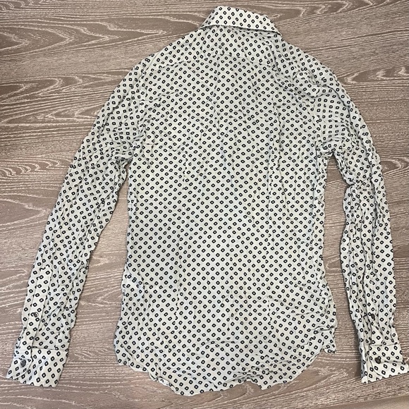 Reiss “Treveiso” Medallion Dot Slim Fit Floral Shirt (Sage) - Picture 4 of 5